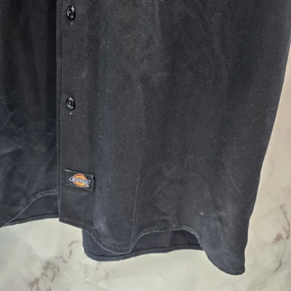 Dickies Shirt Mens XL Black Short Sleeve Button Up Shop Mechanic Workwear - Picture 4 of 10